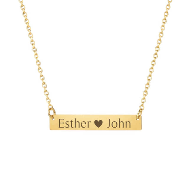 Charlery Ketting met Naam Bar goud