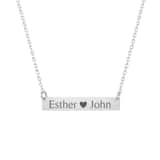 Charlery Ketting met Naam Bar zilver