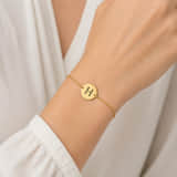 Charlery Munt Armband met 1 Initiaal