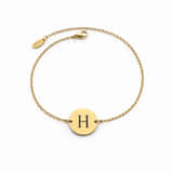 Charlery Munt Armband met 1 Initiaal goud