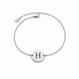 Charlery Munt Armband met 1 Initiaal zilver