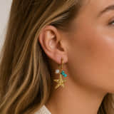 Oorbellen Turquoise Star
