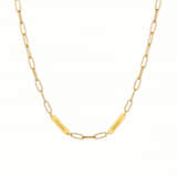 Charlery Schakelketting met 2 Namen goud