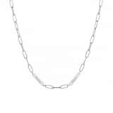 Charlery Schakelketting met 2 Namen zilver