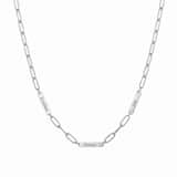 Charlery Schakelketting met 3 Namen zilver