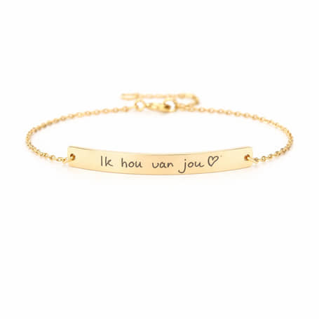 Dames Armband met Eigen Handschrift Bar