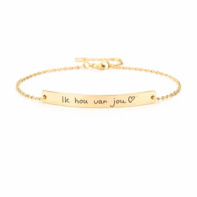 Dames Armband met Eigen Handschrift Bar