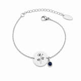 Charlery Geboortebloem Armband met Geboortesteen zilver
