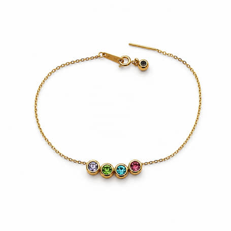 Charlery Geboortesteen Armband goud