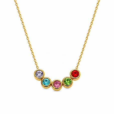 Charlery Geboortesteen Ketting goud