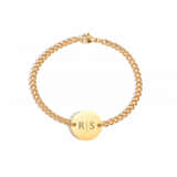 Charlery Heren Armband Munt met 2 Initialen goud