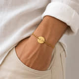 Charlery Heren Armband Munt met 2 Initialen goud