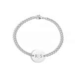Charlery Heren Armband Munt met 2 Initialen zilver