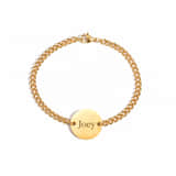Charlery Heren Armband Munt met Naam goud