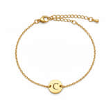 Charlery Minimalistische Initiaal Armband goud