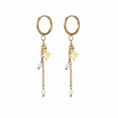 Charlery Oorbellen Sunset Star Wit