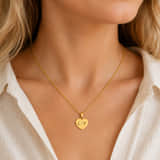 Charlery Hart Ketting met 2 Initialen goud