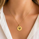 Charlery Ketting 2 Vingerafdrukken Hart goud