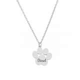 Charlery Ketting Hondenpoot met Naam zilver