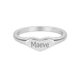Ring Hart met Naam zilver