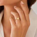 Charlery Ring met Initiaal Hart