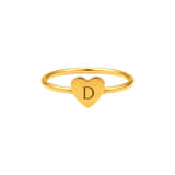 Charlery Ring met Initiaal Hart goud