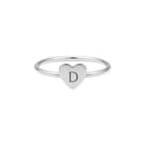 Charlery Ring met Initiaal Hart zilver