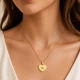 Hart Ketting met 1 Initiaal goud