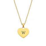 Hart Ketting met 1 Initiaal goud