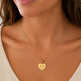 Hart Ketting met 3 Initialen goud