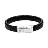 Heren Gevlochten Armband met 2 Initialen zilver