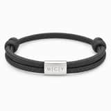 Touw Armband met Namen of Initialen grijs