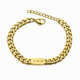 Charlery Graveerbare Heren Armband met Naam of Initialen goud