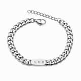 Charlery Graveerbare Heren Armband met Naam of Initialen zilver