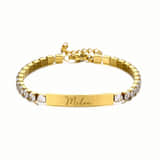 Charlery Graveerbare Zirkonia Armband goud