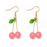 Charlery Oh Cherry Oorbellen roze - Handgemaakt