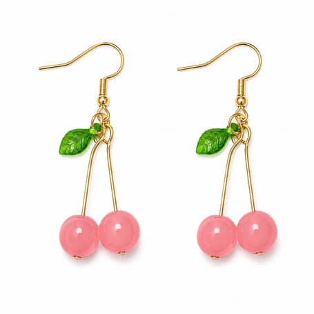 Charlery Oh Cherry Oorbellen roze - Handgemaakt