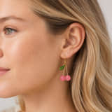 Charlery Oh Cherry Oorbellen roze - Handgemaakt