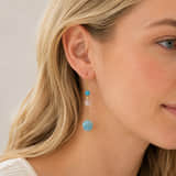 Charlery Oorbellen Isla Blauw - Handgemaakt