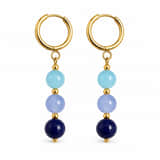 Charlery Oorbellen Livia Blauw - Handgemaakt