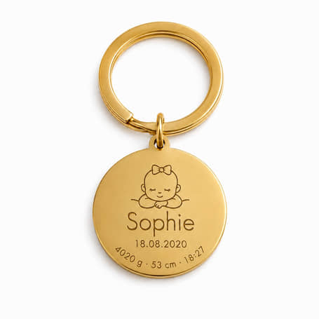 Charlery Sleutelhanger Mijn Baby Meisje - goud