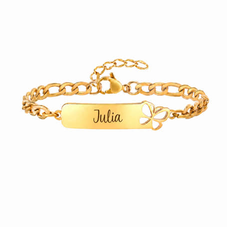 Charlery Baby en Kind Vlinder Armband met Naam