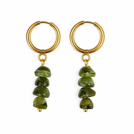 Oorbellen Olive Stone